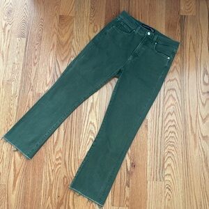 Veronica Beard Carly Kick Flare Olive Stone Jeans size 28